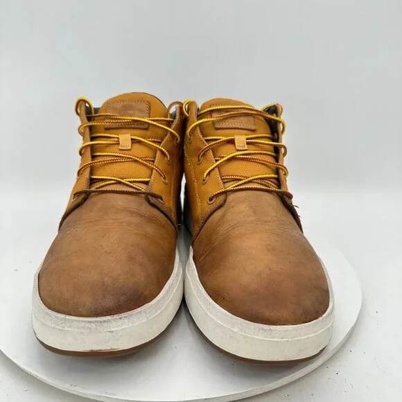 Timberland Men Size 11 A6750 Brown Leather Canvas Trekker Hiking Ankle Boot - Picture 2 of 11